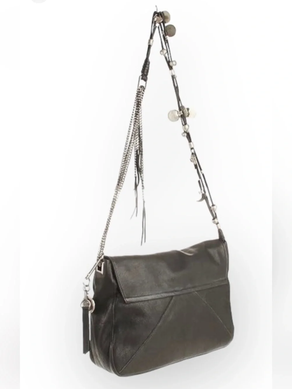 NEW RARE TYLIE MALIBU LEATHER GYPSY CARAVAN SULTAN COINS CROSSBODY PURSE